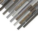 Gray Brown 12x12 Glossy Matte Textured Brick Glass Stone Mosaic Tile (5 pack, 4.83 sq ft/case) - Sample