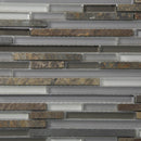 Gray Brown 12x12 Glossy Matte Textured Brick Glass Stone Mosaic Tile (5 pack, 4.83 sq ft/case)