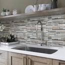 Gray Brown 12x12 Glossy Matte Textured Brick Glass Stone Mosaic Tile (5 pack, 4.83 sq ft/case)