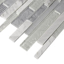 White 12x12 Brick Polished Matte Glass Stone Mosaic Tile (5 pack, 4.83 sq ft/case)