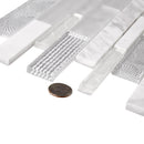 White 12x12 Brick Polished Matte Glass Stone Mosaic Tile (5 pack, 4.83 sq ft/case)
