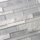White 12x12 Brick Polished Matte Glass Stone Mosaic Tile (5 pack, 4.83 sq ft/case)