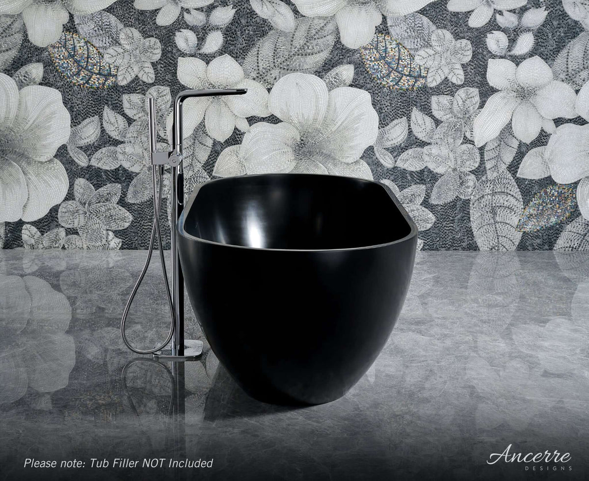 Cascade 59” Freestanding Solid Surface Bathtub, photo 22 of 25