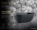 Cascade 59” Freestanding Solid Surface Bathtub