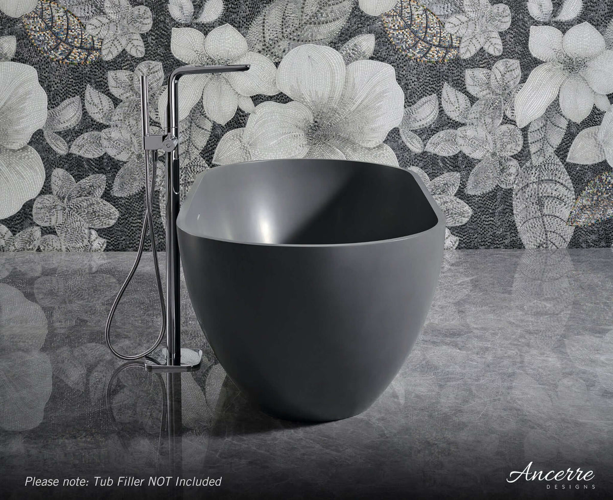Cascade 59” Freestanding Solid Surface Bathtub, photo 14 of 25