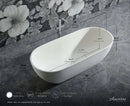 Cascade 59” Freestanding Solid Surface Bathtub
