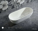 Cascade 63” Freestanding Solid Surface Bathtub