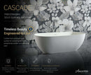 Cascade 63” Freestanding Solid Surface Bathtub