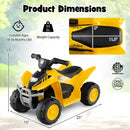 6V Kids Ride on ATV CAT-Licensed with Horn Sound for 18-36 Months Old-Yellow by LJGDeals
