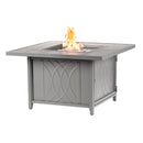 Aluminum 42-in Square Propane Fire Table with Beads, Covers and Lid