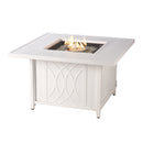 Aluminum 42-in Square Propane Fire Table with Beads, Covers and Lid