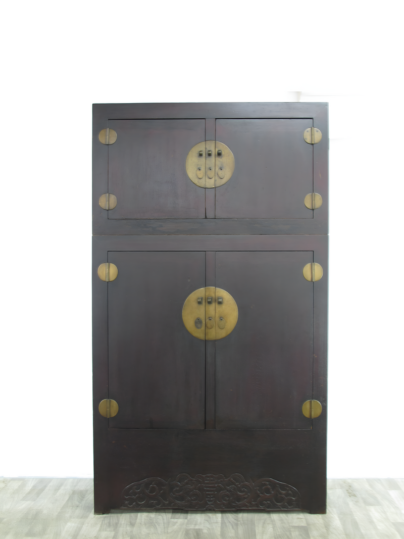 8 Feet Tall Antique Chinese Compound Cabinet