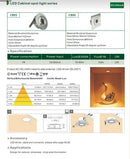 CB05 1.5W DC12 Low Voltage Round LED Cast Aluminum Recessed Cabinet Light Down Lighting Fixture
