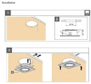 CB05 1.5W DC12 Low Voltage Round LED Cast Aluminum Recessed Cabinet Light Down Lighting Fixture