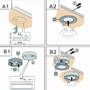 CB07 1.8W DC12V Round LED Dimmable Cast Aluminum Recessed Cabinet Light Down Lighting Fixture