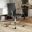 High Back Ribbed Office Chair with Armrests