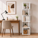 5-Tier S-Shaped Bookshelf with Open Cubes & Anti-Tip Kit