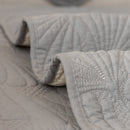Embossed Leaf Cotton Quilted Sofa Cover Non-Slip Couch Protector with Thick Padding