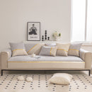 Modular Sofa Cover for Sectionals, Gold Striped Non-Slip Couch Protector
