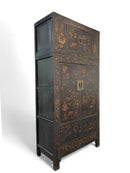 98" Inch High Antique Chinese Chinoiserie-Style Cabinet