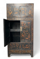 98" Inch High Antique Chinese Chinoiserie-Style Cabinet