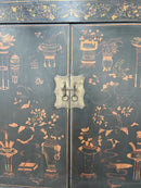 98" Inch High Antique Chinese Chinoiserie-Style Cabinet