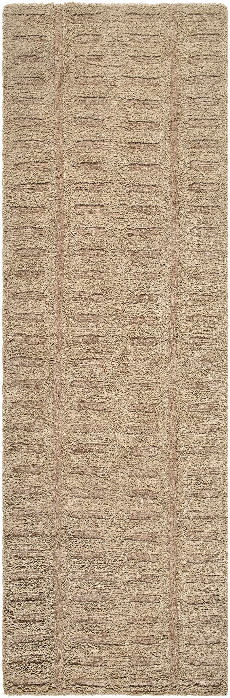 Washable Handmade Wool Rug - Brown