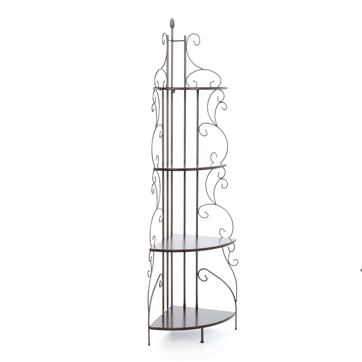 Ornate 4-Tier Metal Corner Bakers Rack Kitchen Dining Shelf, photo 3 of 3