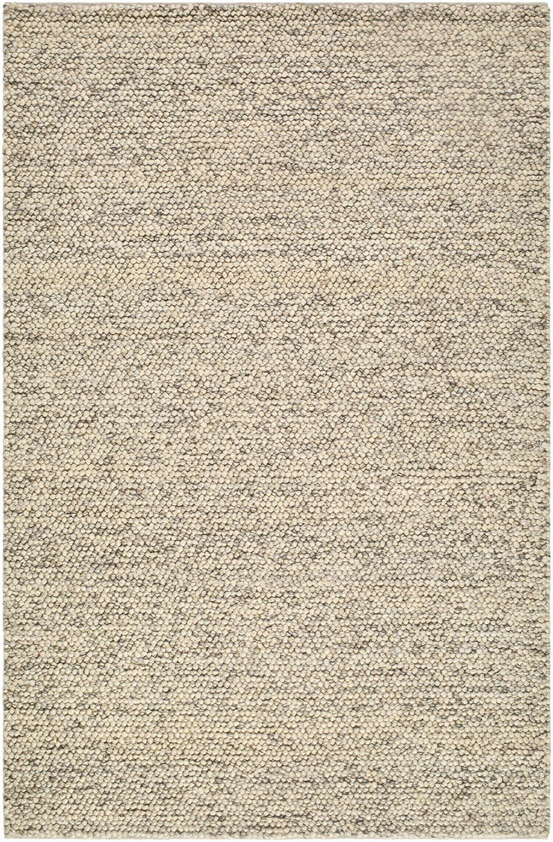 Clayne Beige & Charcoal Premium Wool Area Rug