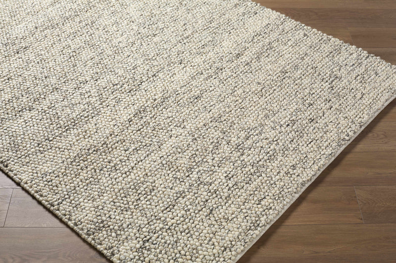 Clayne Beige & Charcoal Premium Wool Area Rug