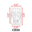 CD20 20W AC12V Low Voltage Ground LED Aluminum Spotlight Waterproof Outdoor Fixture