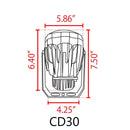 CD30 30W 12V Low Voltage LED Outdoor Aluminum Spotlight Directional Narrow Beam Angle by Kings Outdoor Lighting