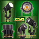 CD43 5W Waterproof LED Landscape Narrow Beam Directional Outdoor 12V Low Voltage Aluminum Spotlight by Kings Outdoor Lighting