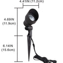CD45 Black 3000K Warm White Integrated LED 12V Low Voltage Directional Up Light Outdoor Aluminum Spotlight