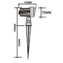 CD75 7W 12V Low Voltage LED Directional Outdoor Landscape Aluminum Spotlight Narrow Beam