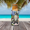 Siamese cat in the Garden Slim Can Hugger , Insulated Foam Hugger for 12 oz Slim Cans, Beer Bottles & Water Bottles, Printed in USA