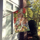 Tabby In The Roses by Debbie Cook House Flag 28x40 Porch Sleeve Pole Decorative Outside Yard Banner Artwork Wall Hanging, Polyester