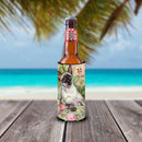 Siamese cat in the Roses Slim Can Hugger , Insulated Foam Hugger for 12 oz Slim Cans, Beer Bottles & Water Bottles, Printed in USA