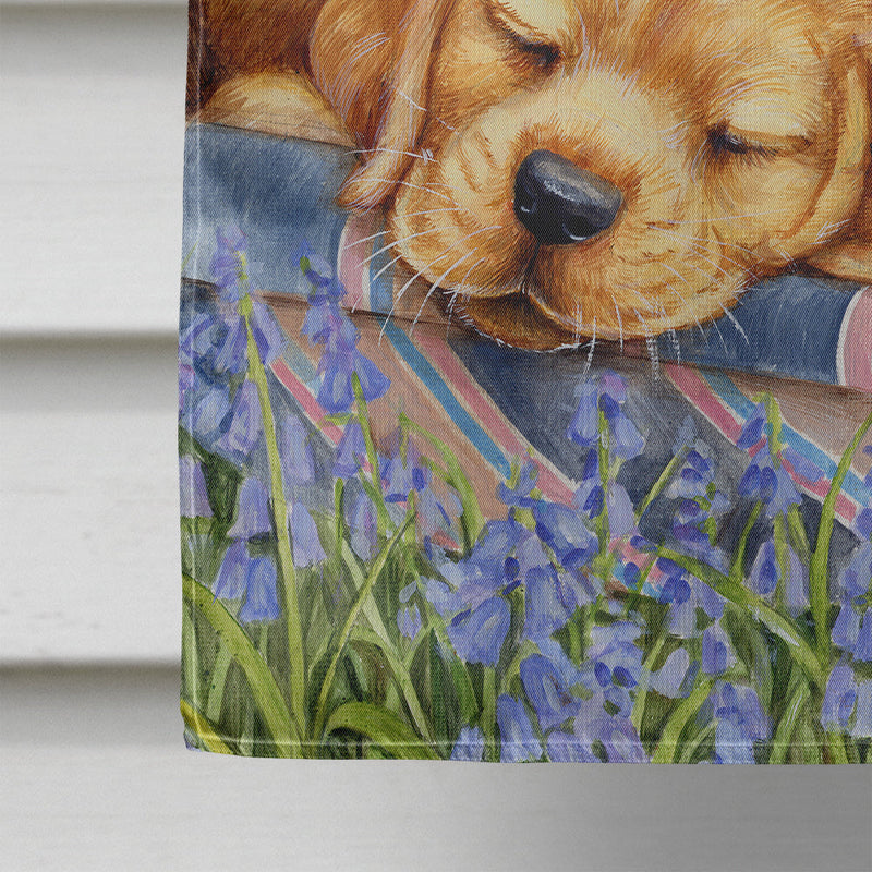 Yellow Labrador Deck Pups Flag Canvas House Size CDCO0194CHF