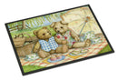 Summertime Teddy Bears Picnic Doormat Indoor Outdoor 18H X 27W Front Door Mat Rugs for Entryway, Non Slip Washable