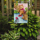 Valentine Cat Fishing For Love Garden Flag – Decorative Outdoor Yard Flag CDCO0320GF
