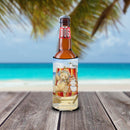 Summer Teddy Bear and Cat on Beach Slim Can Hugger , Insulated Foam Hugger for 12 oz Slim Cans, Beer Bottles & Water Bottles, Printed in USA