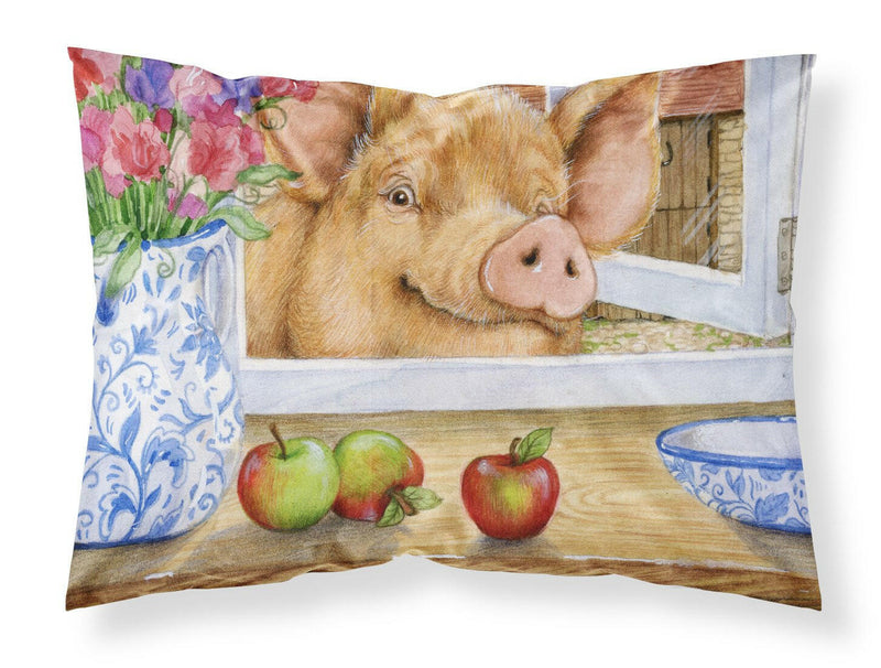 Pig trying to reach the Apple in the Window Fabric Standard Pillowcase CDCO0352PILLOWCASE