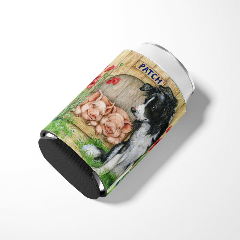 Patch the Border Collie and Piglet Friends Can or Bottle Hugger CDCO0362CC