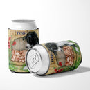 Patch the Border Collie and Piglet Friends Can or Bottle Hugger Cooler Sleeve for Standard 12 oz Cans, Insulated Foam Beer & Soda Can Hugger Reusable