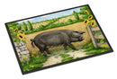 Black Pig with Sunflowers Doormat - 18x27 Decorative Floor Mat – Indoor/Outdoor Rug with Artistic Flair CDCO0373MAT