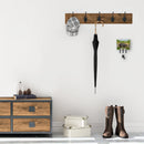 Black Pig with Sunflowers Leash or Key Holder Wall Hooks, Coat Rack Wall Mount, for Hanging Keys, Towels, Aprons, Leashes