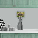 Black Pig with Sunflowers Leash or Key Holder Wall Hooks, Coat Rack Wall Mount, for Hanging Keys, Towels, Aprons, Leashes