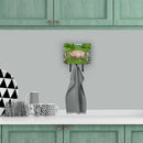 Pig In Dasies by Debbie Cook Leash or Key Holder Wall Hooks, Coat Rack Wall Mount, for Hanging Keys, Towels, Aprons, Leashes