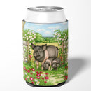 Pigs Rosie and Piglets Can or Bottle Hugger Cooler Sleeve for Standard 12 oz Cans, Insulated Foam Beer & Soda Can Hugger Reusable